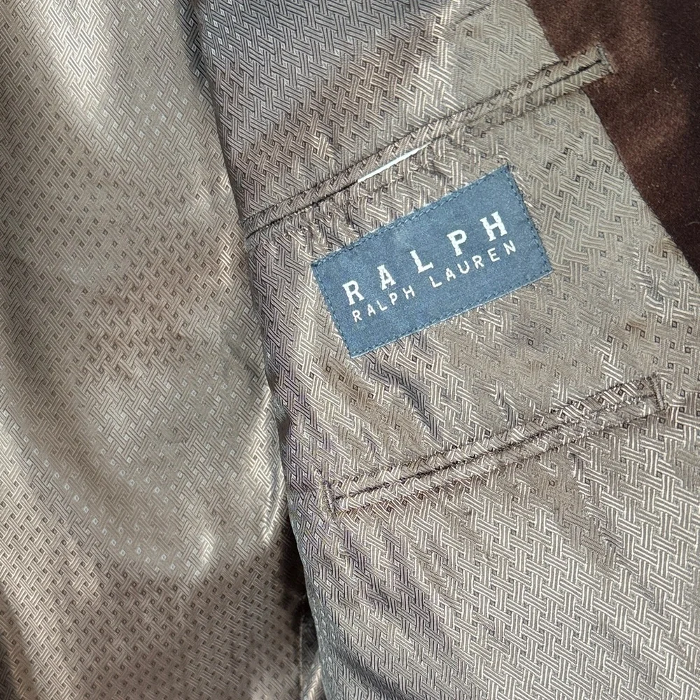 Men's Ralph Lauren velvet chocolate blazer - Picture 2 of 5